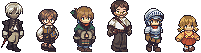 Various NPC walk animations. Various NPC walk animations.